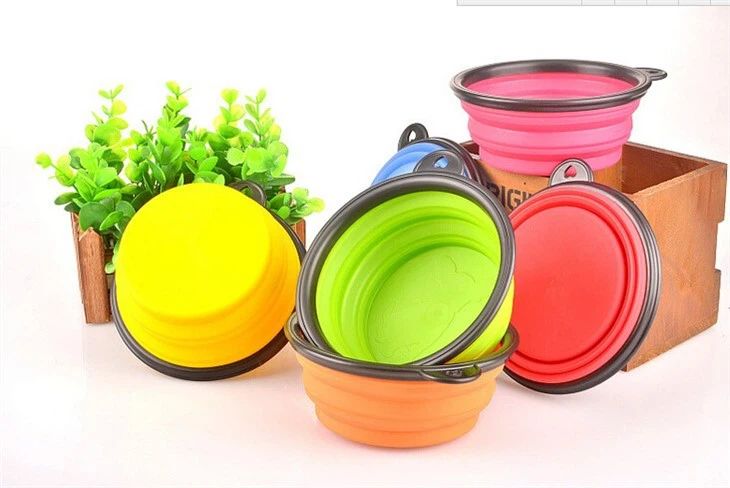 Silicone Cats Foldable Feeding Watering Dish